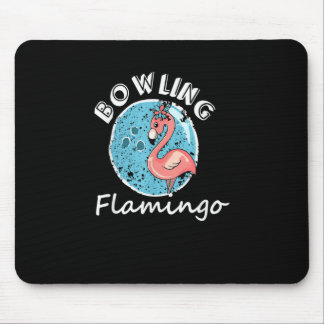 Men Women Bowling Flamingo, Funny Animal Lover, Bi Mouse Pad
