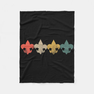 Men Women Boys Girls Retro Vintage Scouting Fleece Blanket