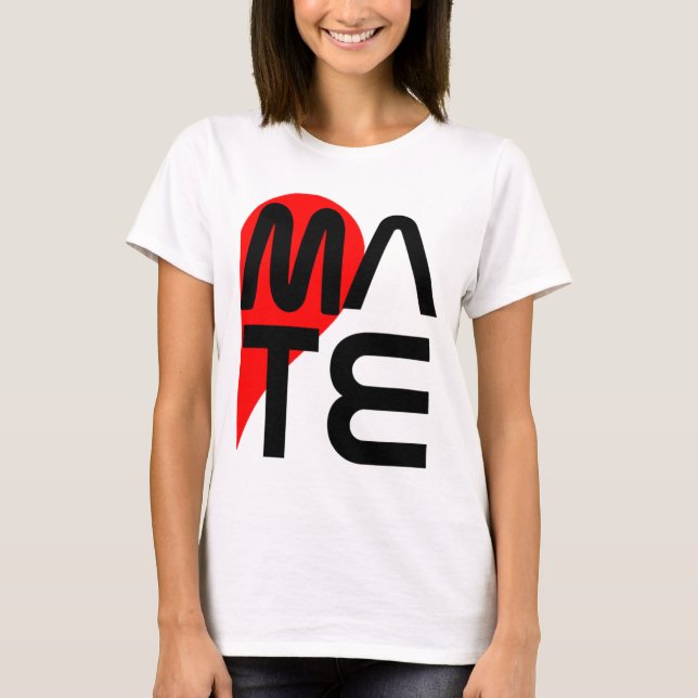 men women funny soulmate love couple T-Shirt (Front)