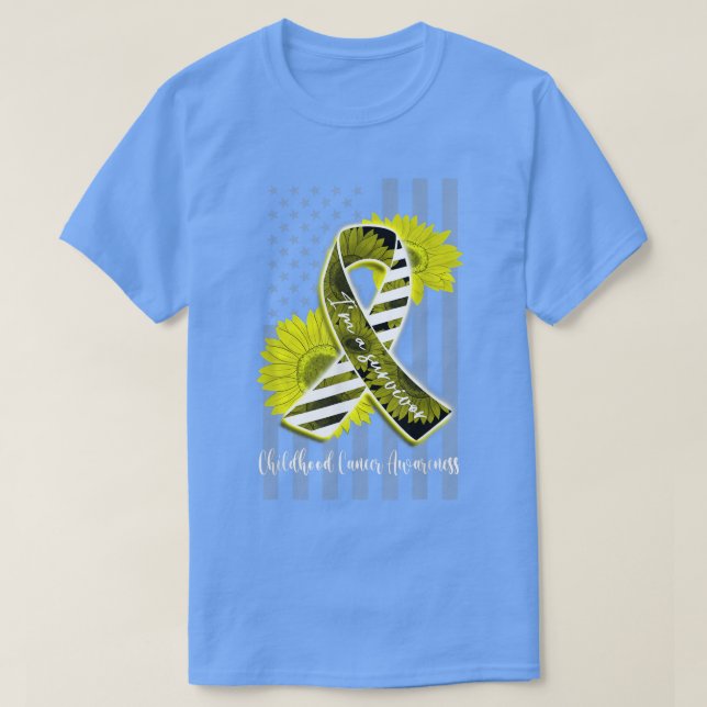 Men Women I Am A Survivor Childhood Cancer Awarene T-Shirt (Design Front)