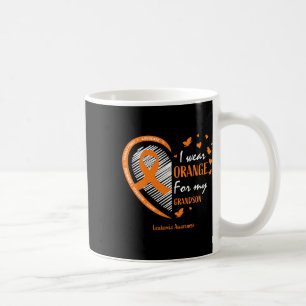 Men Women I Wear Orange For My Grandson Leukemia A Coffee Mug