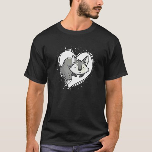Men Women Kids Fox Heart  Animal  Furry  3 T-Shirt