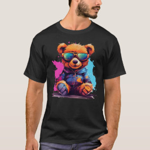 Men Women Kids Hip Hop Bear Colorful Teddy Bear Wi T-Shirt