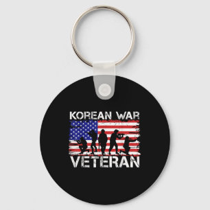 Men Women Korean War Veteran Keychain