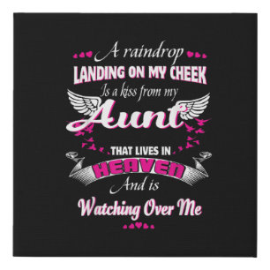 Men Women Loss Aunt In Loving Memorial My Aunt Faux Canvas Print
