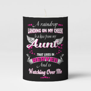 Men Women Loss Aunt In Loving Memorial My Aunt Pillar Candle