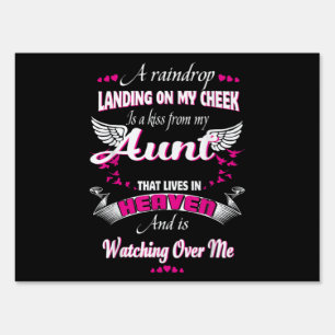 Men Women Loss Aunt In Loving Memorial My Aunt Sign