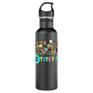 Men Women Manga Toca Boca Anime Funny Men Fan Stainless Steel Water Bottle