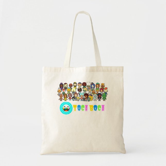 Men Women Manga Toca Boca Anime Funny Men Fan Tote Bag (Front)