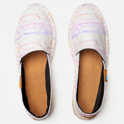 Men Women Modern Pastels geometric lines angle Espadrilles