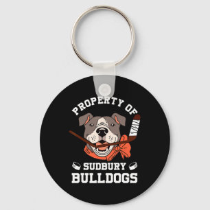Men Women Property Of Sudbury Bulldog Funny Keychain