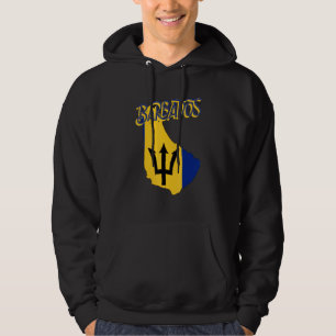 Men Women Proud Barbados Flag Map Barbados Souveni Hoodie