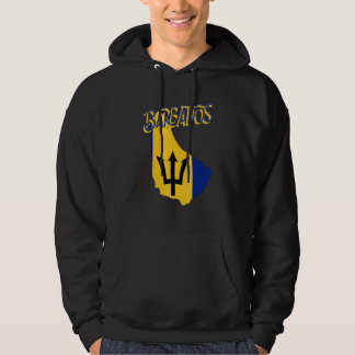 Men Women Proud Barbados Flag Map Barbados Souveni Hoodie