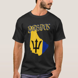 Men Women Proud Barbados Flag Map Barbados Souveni T-Shirt