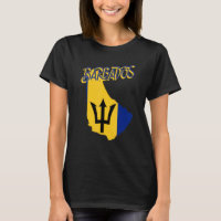 Men Women Proud Barbados Flag Map Barbados Souveni