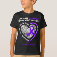 Men Women Purple Great Grandma Alzheimers Awarenes