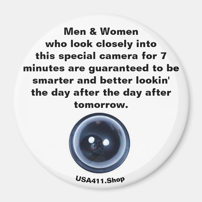 Men & Women who look closely fun magnet (Front)
