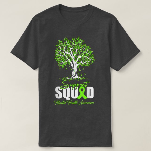 Men Womens Mental Health Awareness Tree Ribbon 318 T-Shirt (Design Front)