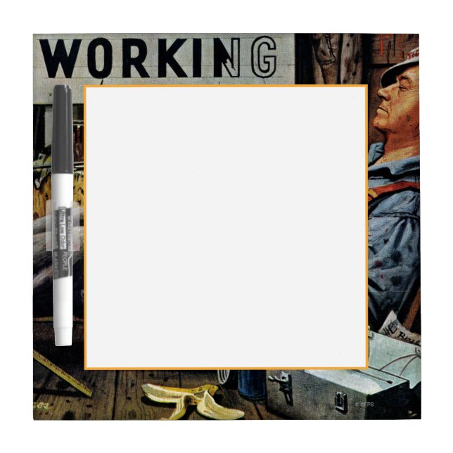 Men Working Dry Erase Board (Front)
