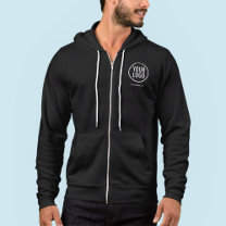 Men Zipper Jogger Jacket with Logo No Minimum Hoodie