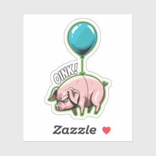 Menacing Flying Pig Sticker