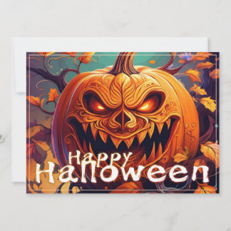 Menacing Jack-o-Lantern Glowing Eyes Halloween