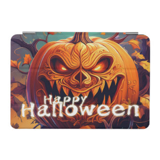 Menacing Jack-o-Lantern Glowing Eyes Halloween iPad Mini Cover