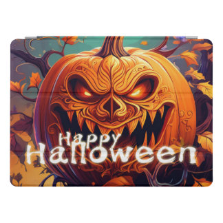 Menacing Jack-o-Lantern Glowing Eyes Halloween iPad Pro Cover