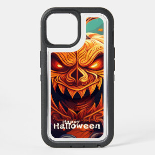 Menacing Jack-o-Lantern Glowing Eyes Halloween iPhone 15 Case