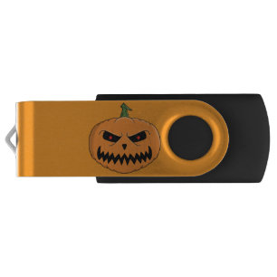 Menacing Jack O'Lantern Halloween Flash Drive