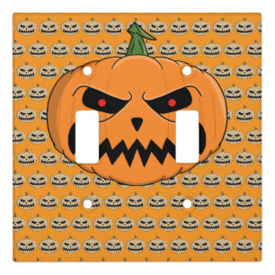 Menacing Jack O'Lantern Halloween Light Switch Cover
