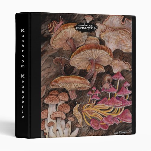 Menagerie of Mushrooms  3 Ring Binder