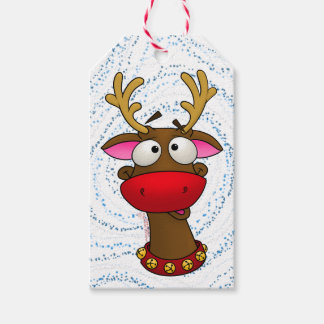 Menagerie Style Rudolph, Gift Tag