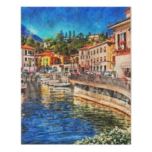 Menaggio on Como Lake Italy Faux Canvas Print