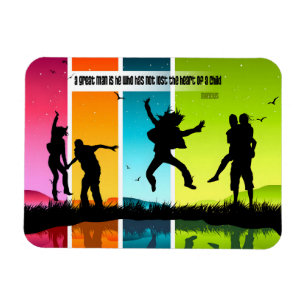 Mencius Inspirational Quote "A great man" Flexible Magnet
