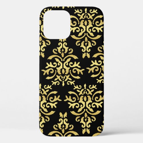 Mendela Pattern Gold iPhone 12 Pro Case