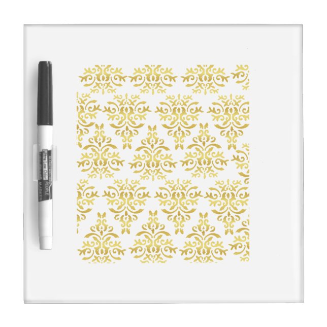 Mendela Pattern, Gold Dry Erase Board (Front)