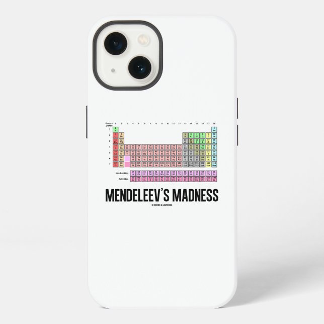 Mendeleev's Madness Periodic Table Of Elements Iphone Case (Back)