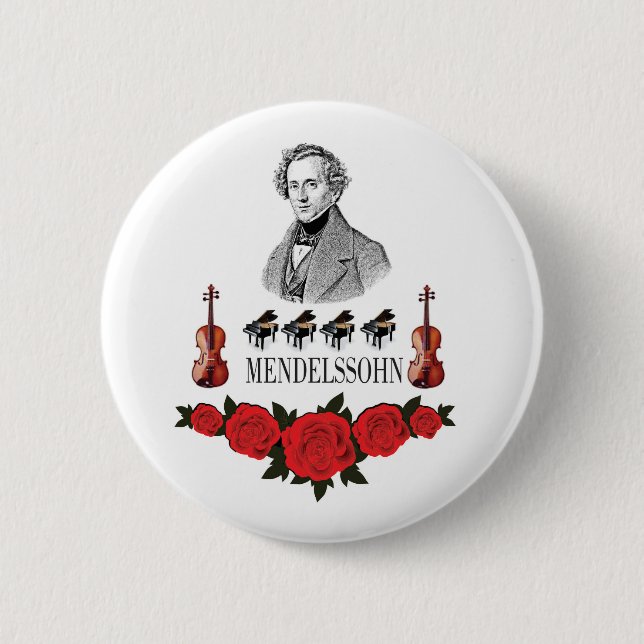 MENDELSSOHN ROSES PRINT BUTTON (Front)