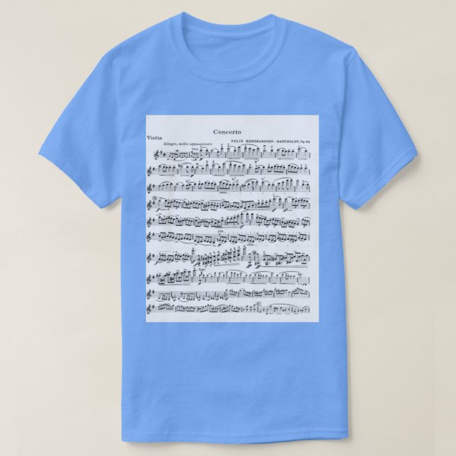 Mendelssohn Violin Concerto Long T-Shirt (Design Front)