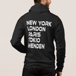 Menden New York London Tokyo Paris Hoodie