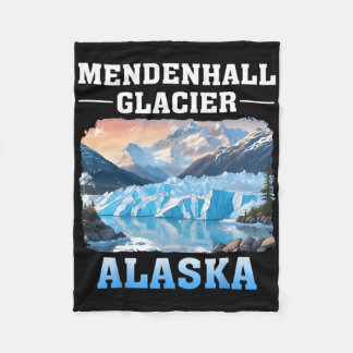 Mendenhall Glacier Alaska Outdoor Hiking Camping  Fleece Blanket