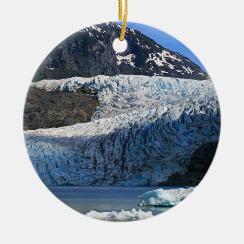 Mendenhall Glacier  Juneau Alaska Ceramic Ornament