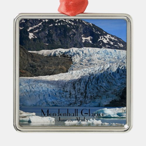 Mendenhall Glacier  Juneau Alaska Template Metal Ornament