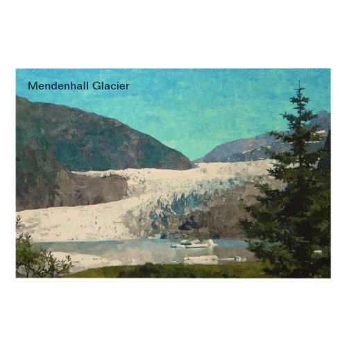 Mendenhall Glacier Wood Wall Art