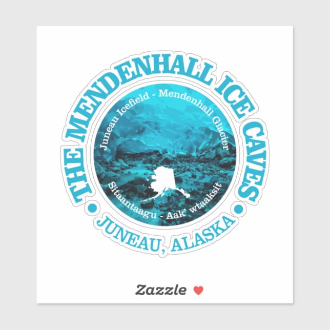 Mendenhall Ice Caves (rd) Sticker (Sheet)