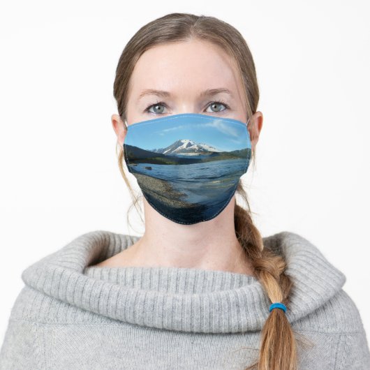 Mendenhall Lake in Juneau Alaska Adult Cloth Face Mask (Worn)
