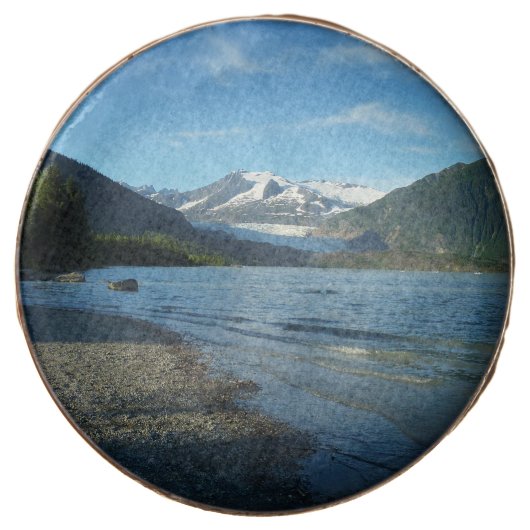 Mendenhall Lake in Juneau Alaska Chocolate Covered Oreo (Front)