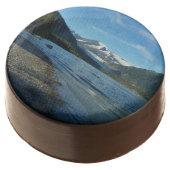 Mendenhall Lake in Juneau Alaska Chocolate Covered Oreo (Angled)