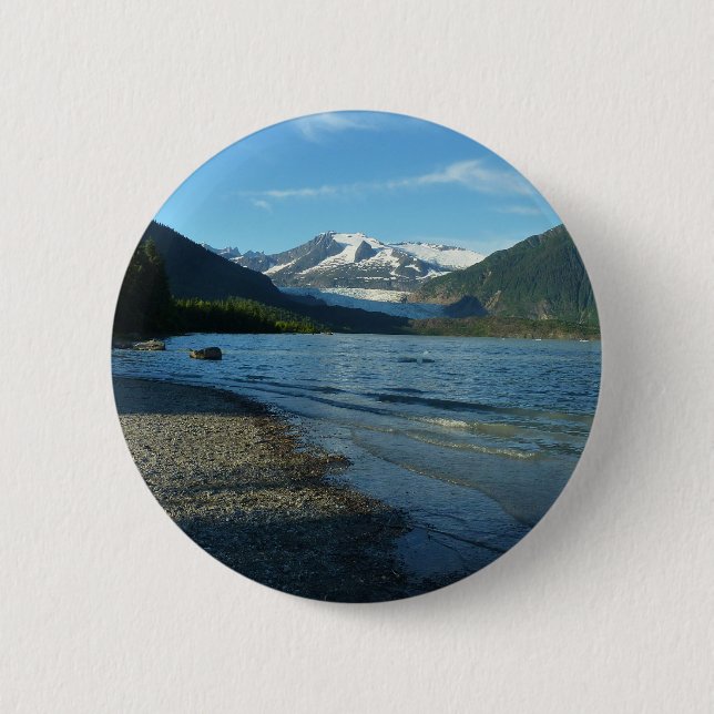 Mendenhall Lake in Juneau Alaska Landscape Button (Front)